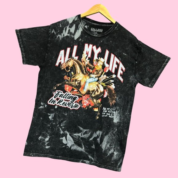 Falling in Reverse All My Life Rock Band Mineral Wash Tee M - Picture 3 of 4